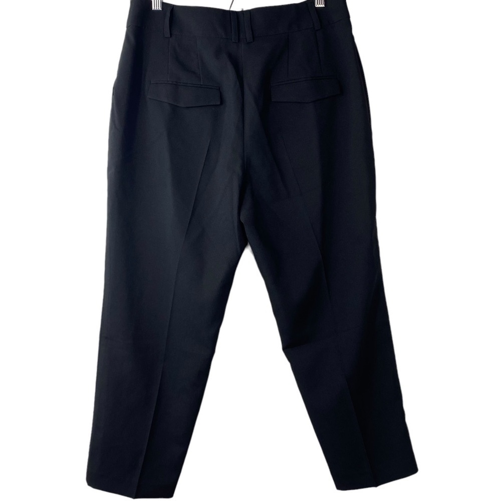 Asos Design Women’s Black Cropped High-Rise Pants, Front Seam, EUC, Size 14 - Picture 3 of 14